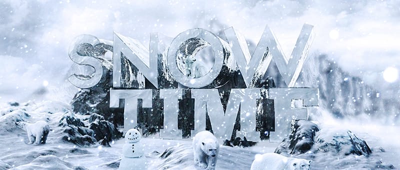 Create 3D Snow Text Effect Using Cinema4D And Photoshop