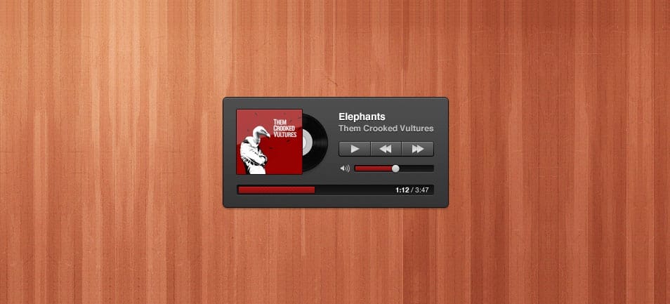 175+ Free Music Player UI PSD Templates 38 Cute Music Player