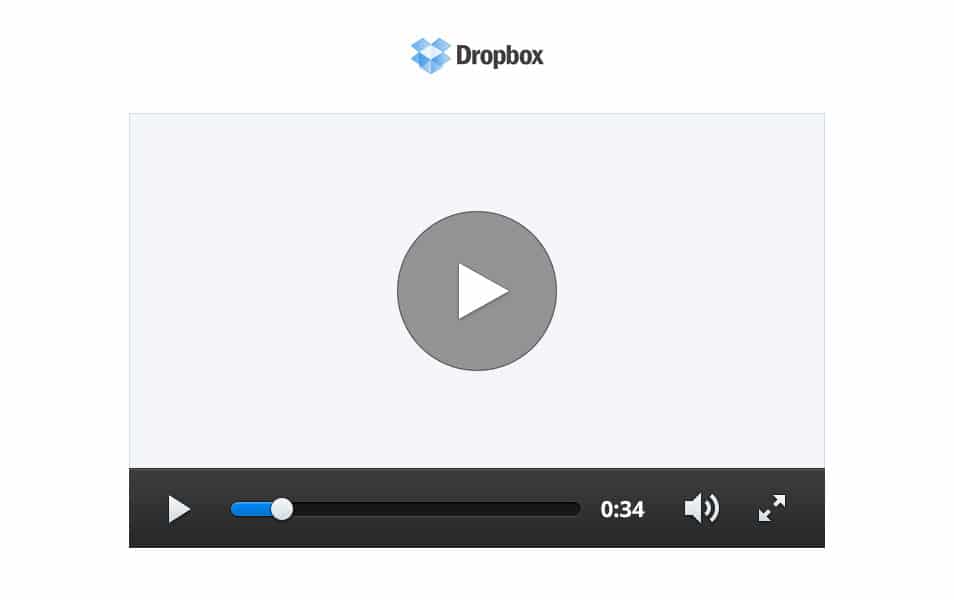 Dropbox Video Player