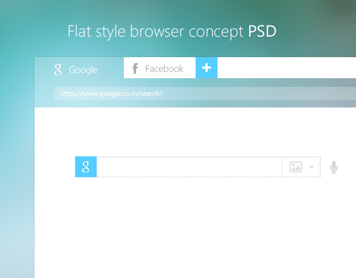 Flat Style Browser Concept PSD for Free Download - cssauthor.com