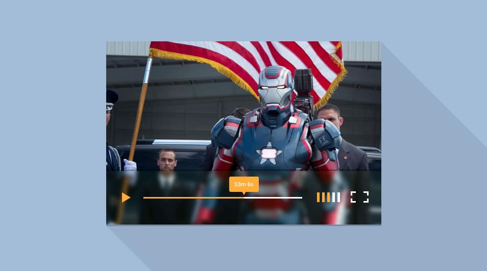 175+ Free Music Player UI PSD Templates 13 Flat video player