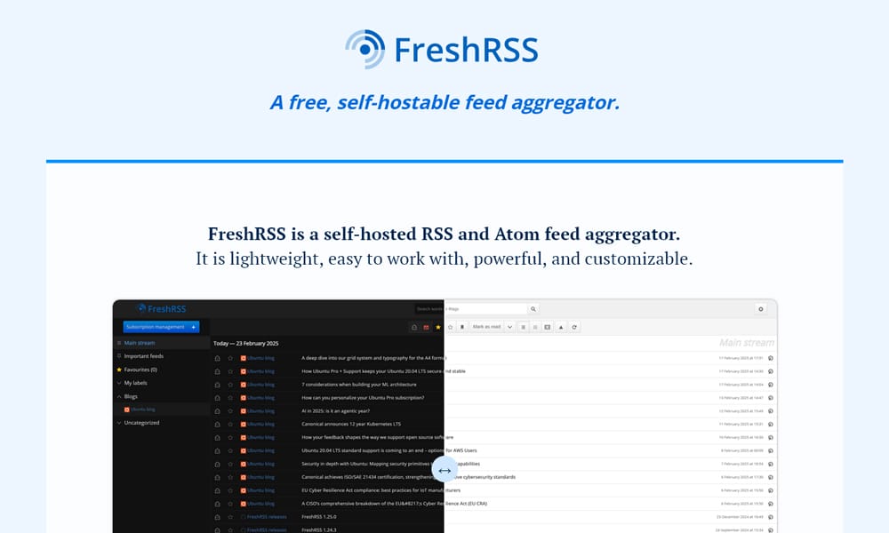 Best Google Reader Alternatives 10 FreshRSS