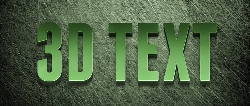 How to Create an Editable 3D Text Effect