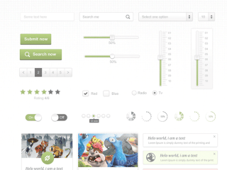 Leo Free Web UI Elements PSD for Free Download