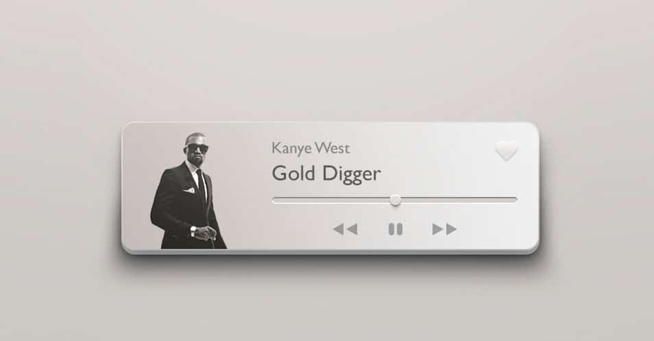 Mini Music Player PSD