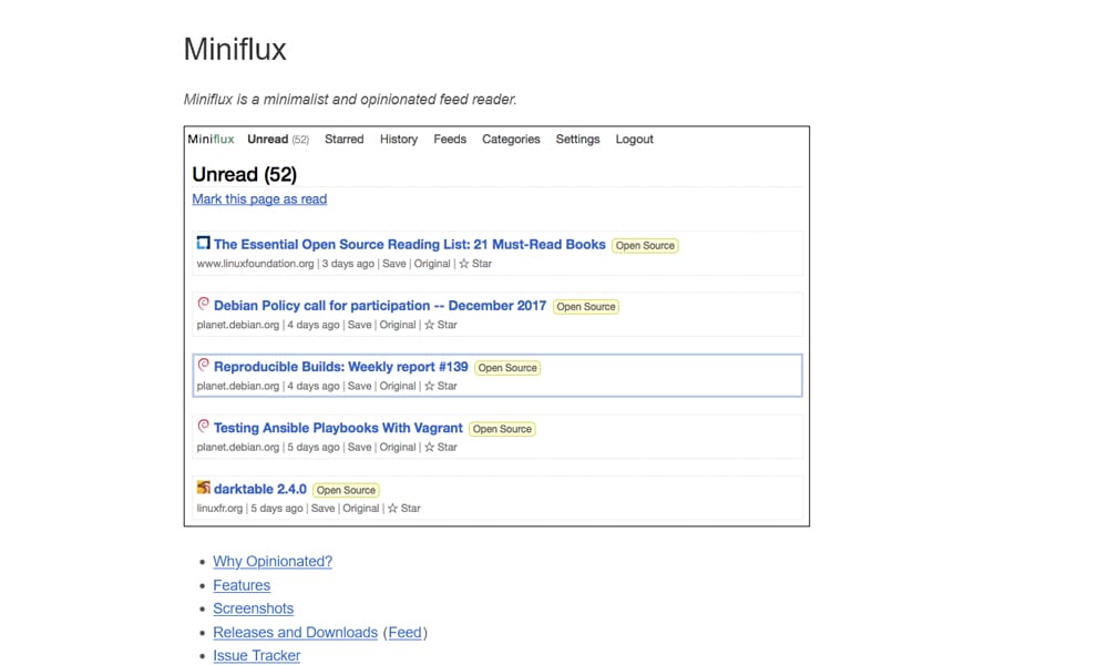 Best Google Reader Alternatives 11 Miniflux