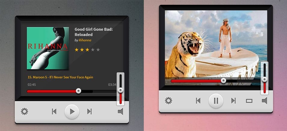 175+ Free Music Player UI PSD Templates 32 Music And Video Players PSD