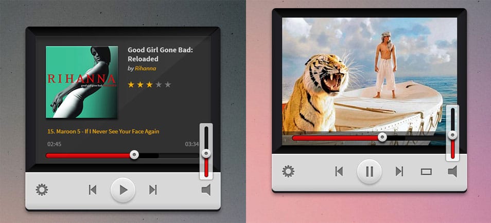 Music And Video Players PSD