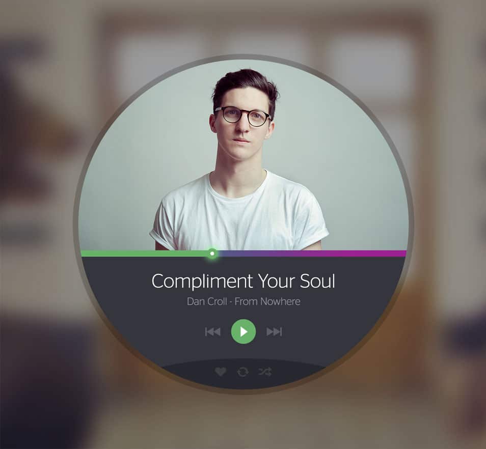 175+ Free Music Player UI PSD Templates 81 Music Controls