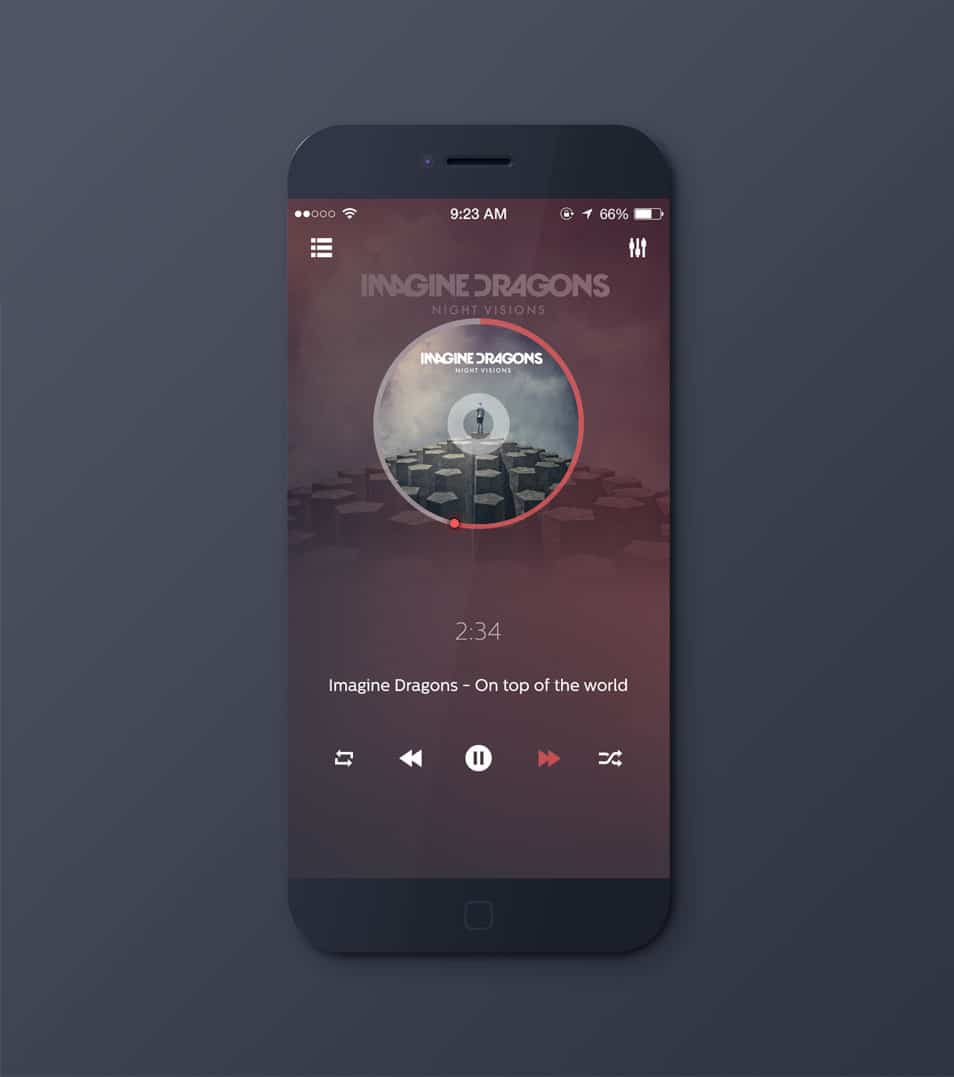 175+ Free Music Player UI PSD Templates 76 Music Player PSD
