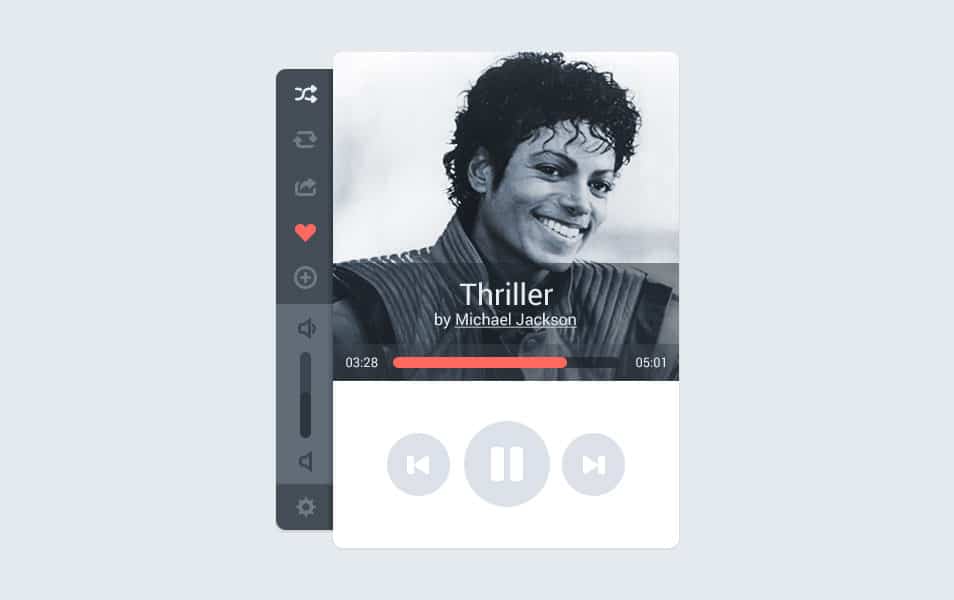 175+ Free Music Player UI PSD Templates 78 Music player PSD