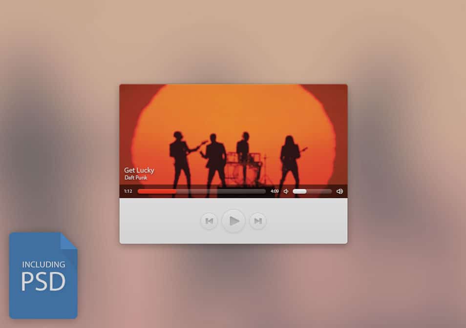 175+ Free Music Player UI PSD Templates 86 Music Player PSD