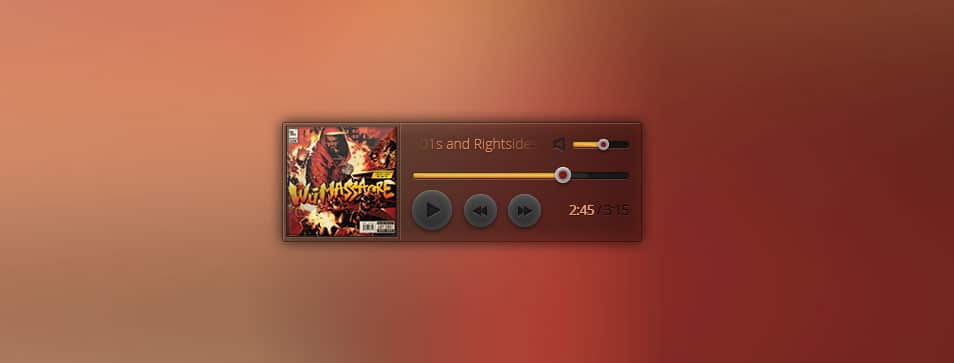 Music player widget