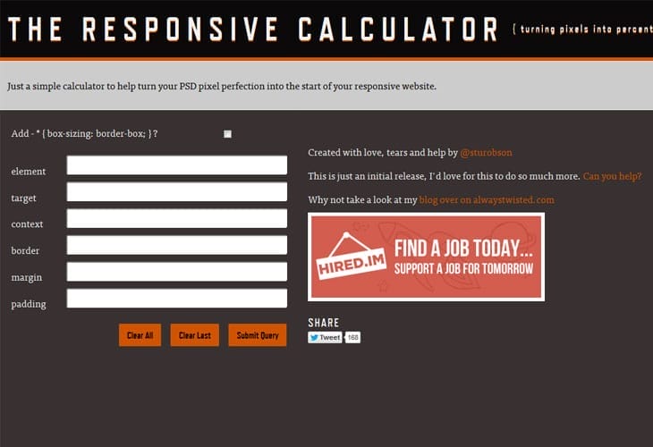 RWD Calculator