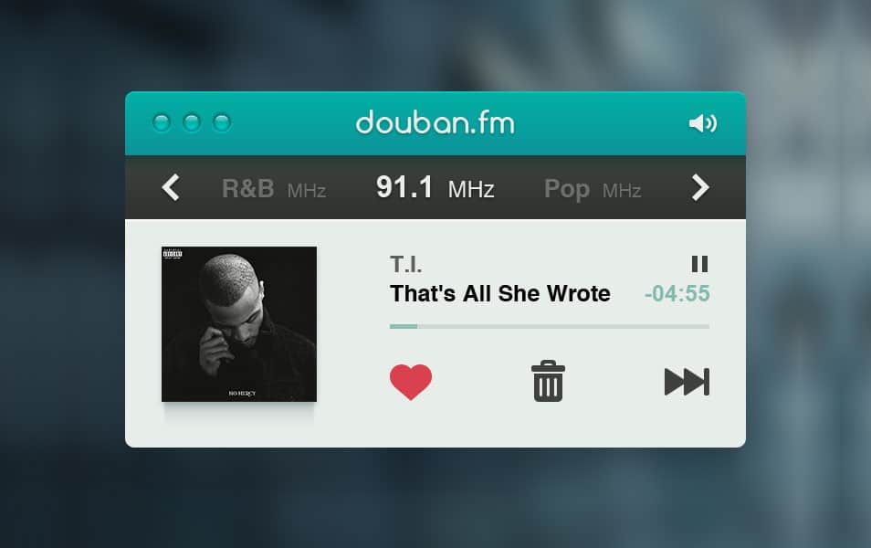 175+ Free Music Player UI PSD Templates 68 Radio Player PSD