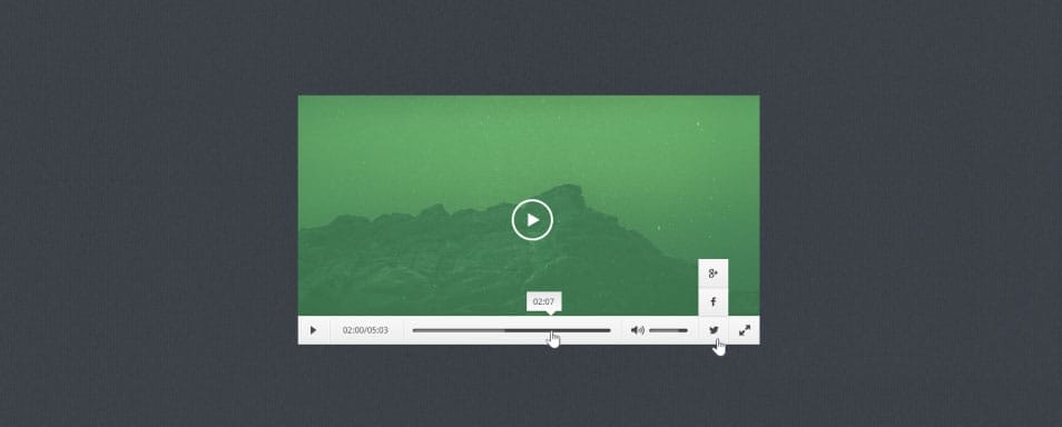 175+ Free Music Player UI PSD Templates 23 Video Player PSD