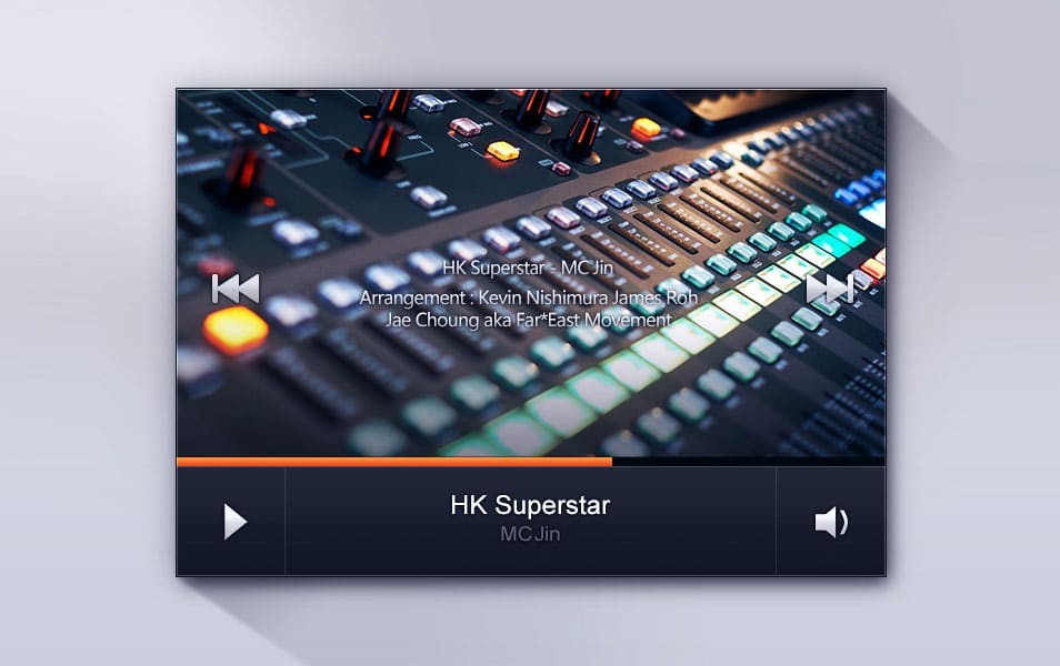 175+ Free Music Player UI PSD Templates 25 Video Player UI PSD