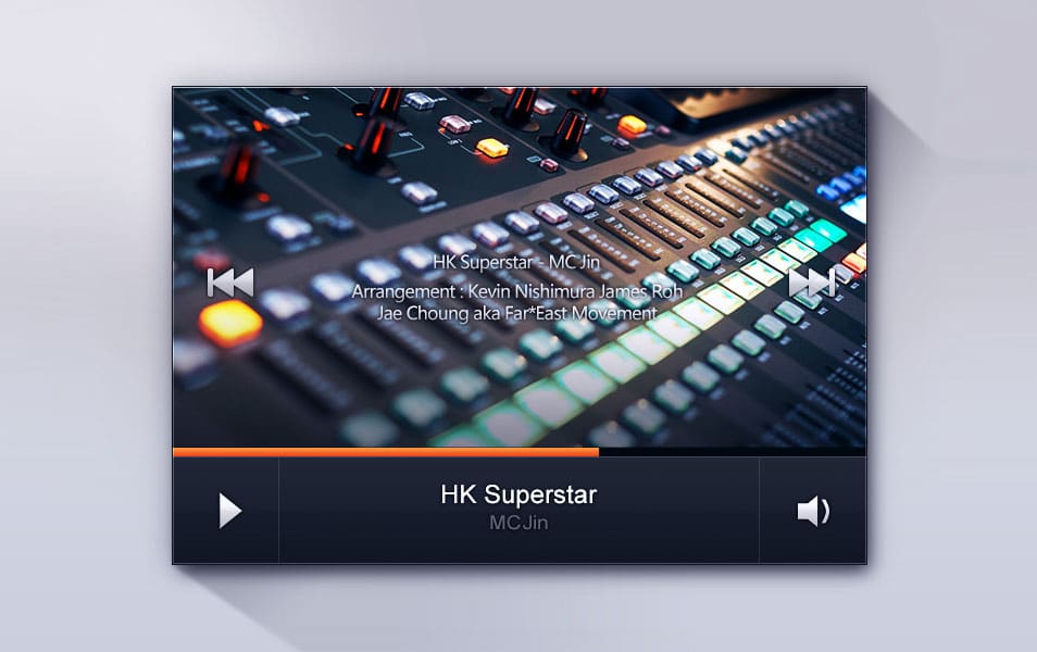 Video Player UI PSD