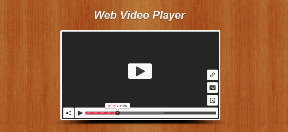 Web Video Player PSD