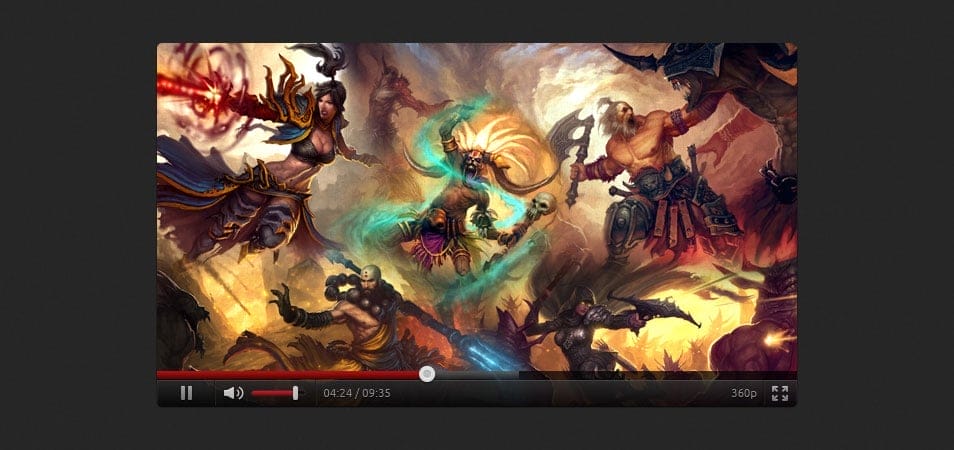 175+ Free Music Player UI PSD Templates 20 YouTube Style Video Player