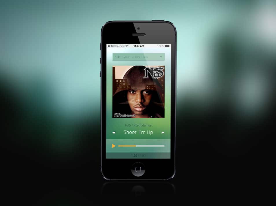 175+ Free Music Player UI PSD Templates 43 iOS mobile music player