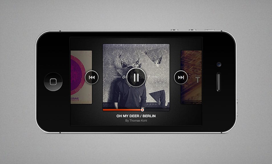 iPhone Music Player (PSD)