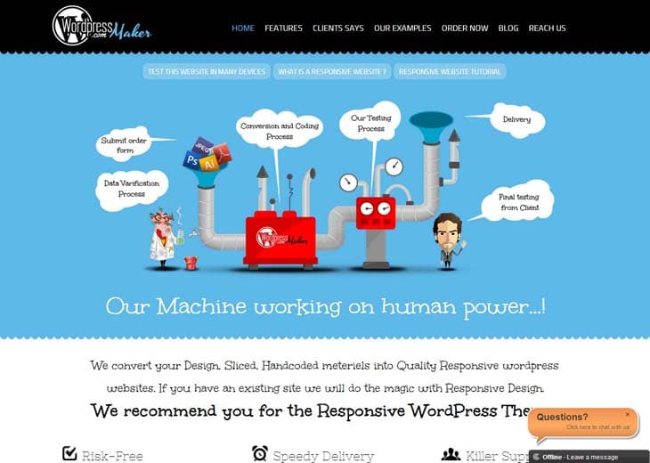 A Showcase Of Cartoons In Web Design 10 Wordpress Maker