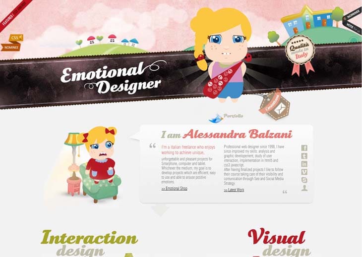 A Showcase Of Cartoons In Web Design 2 Alessandra Balzani