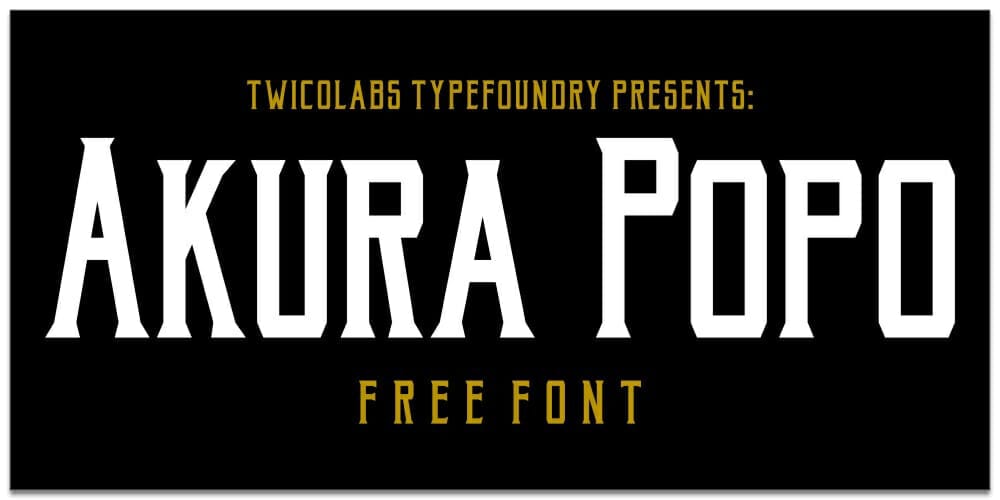20 Latest High Quality Free Fonts for Designers 21 Akura Popo