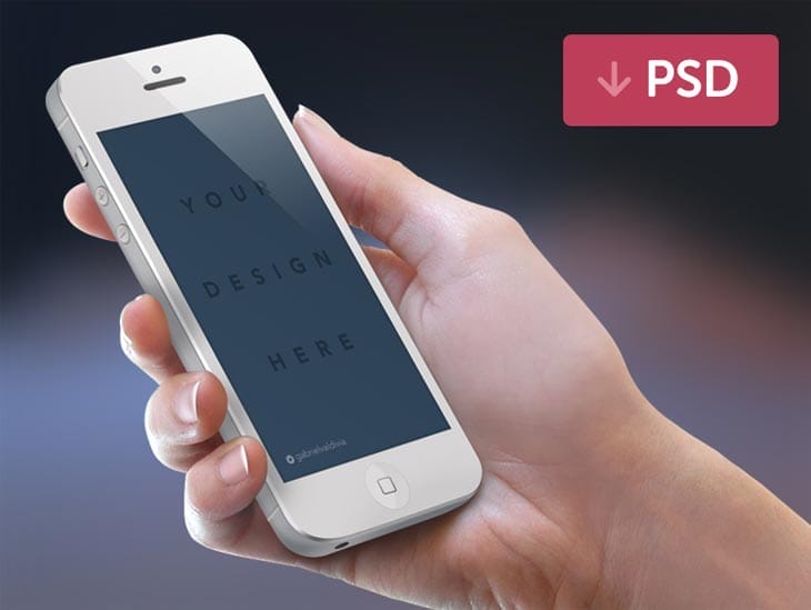 Free iPhone Mockup PSD White