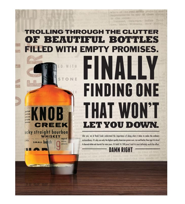 Knob Creek Print Ads