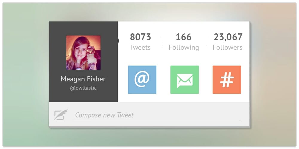 Twitter UI PSD