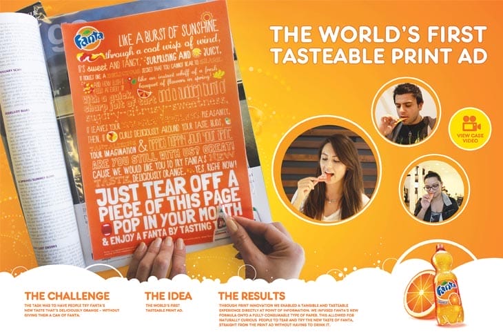 World’s First Tastable Print Ad