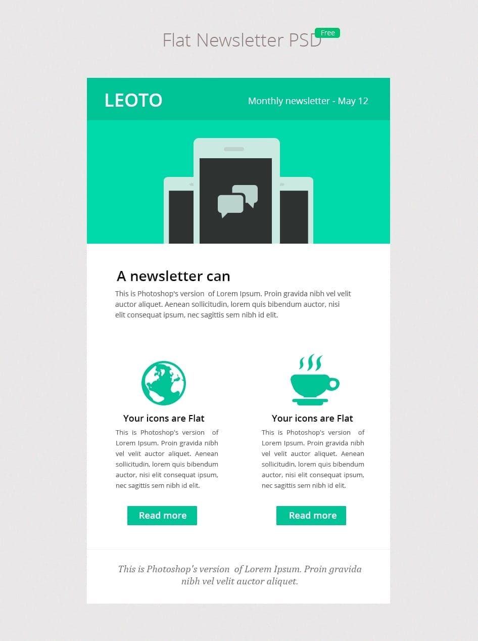 Flat Newsletter PSD - cssauthor.com Flat Newsletter PSD - cssauthor.com