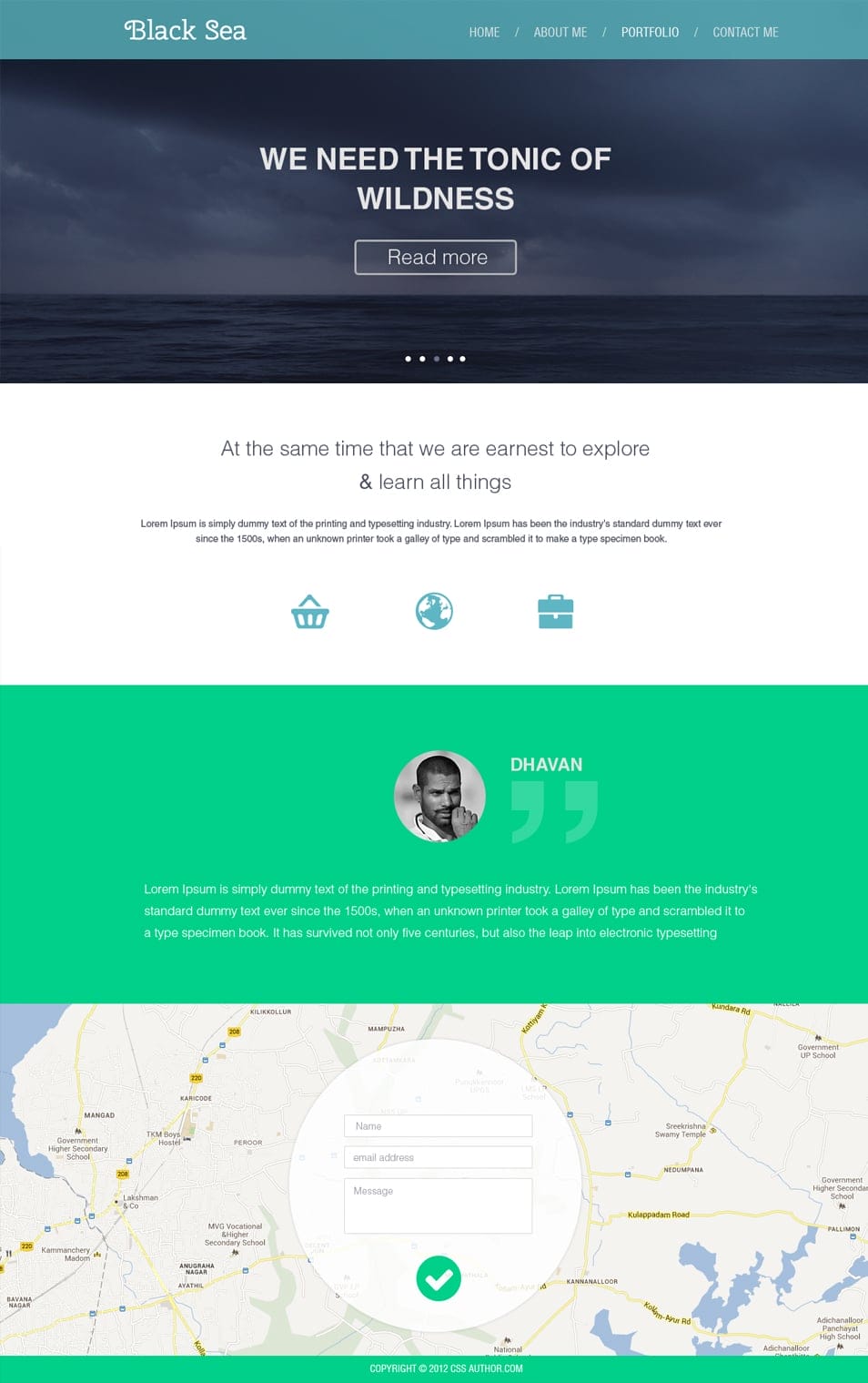 Flat Style Business Web Template PSD 2 Flat Style Business Web Template PSD