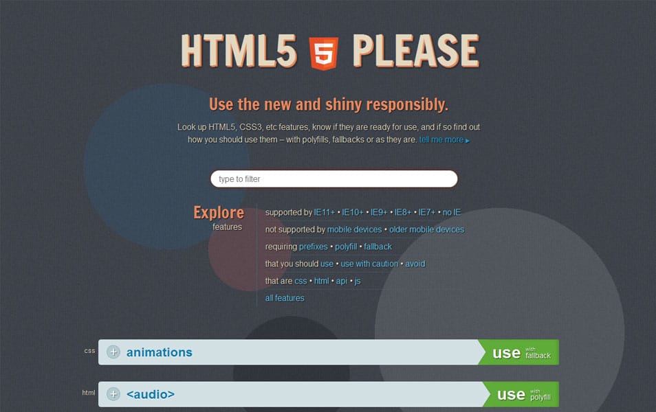 HTML5 Please