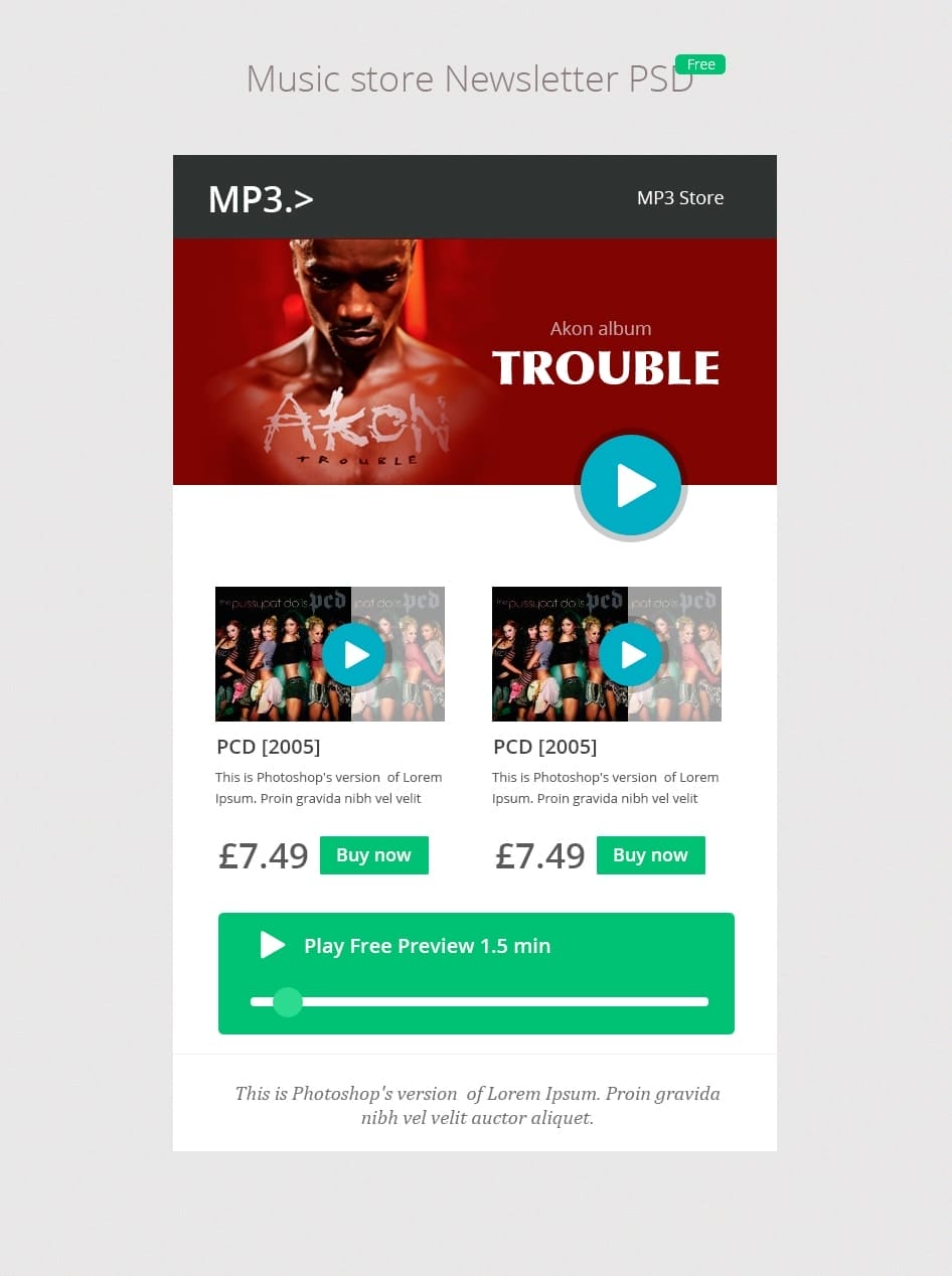 Music Store Newsletter PSD - cssauthor.com Music Store Newsletter PSD - cssauthor.com