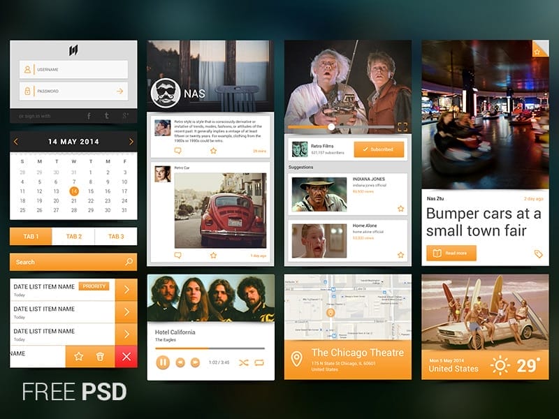 50+ Latest Free Mobile UI Elements Design Kits 16 80s Ui Kit