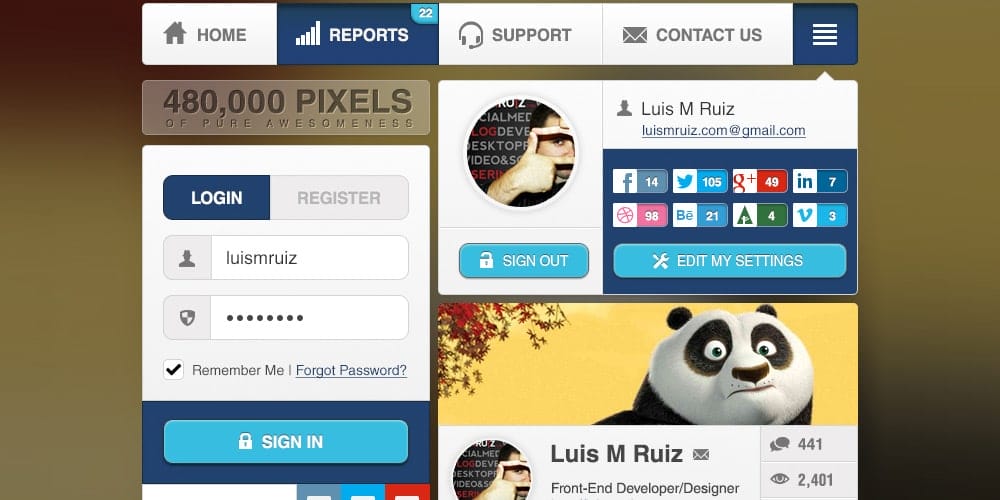 200+ Latest Free UI Kit PSD Collection 87 Awesomeness UI Widgets Free PSD