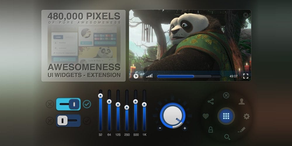 200+ Latest Free UI Kit PSD Collection 86 Awesomeness UI Widgets PSD