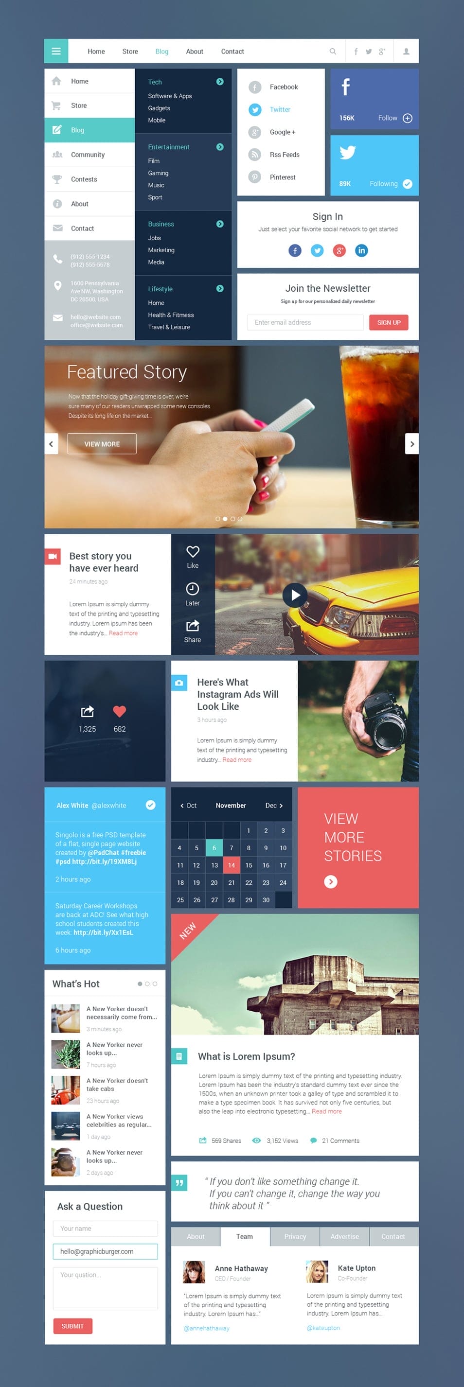 Blog / Magazine UI Kit Blog / Magazine UI Kit