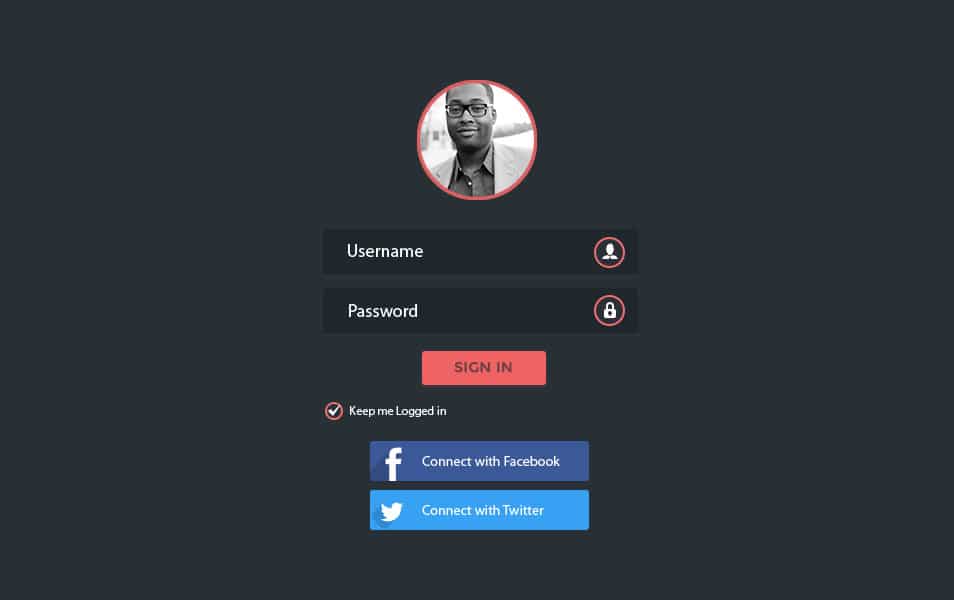 BlueFit Free Login PSD BlueFit Free Login PSD