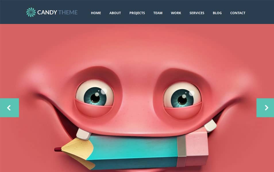 Candy - Onepage Flat Responsive WordPress Theme