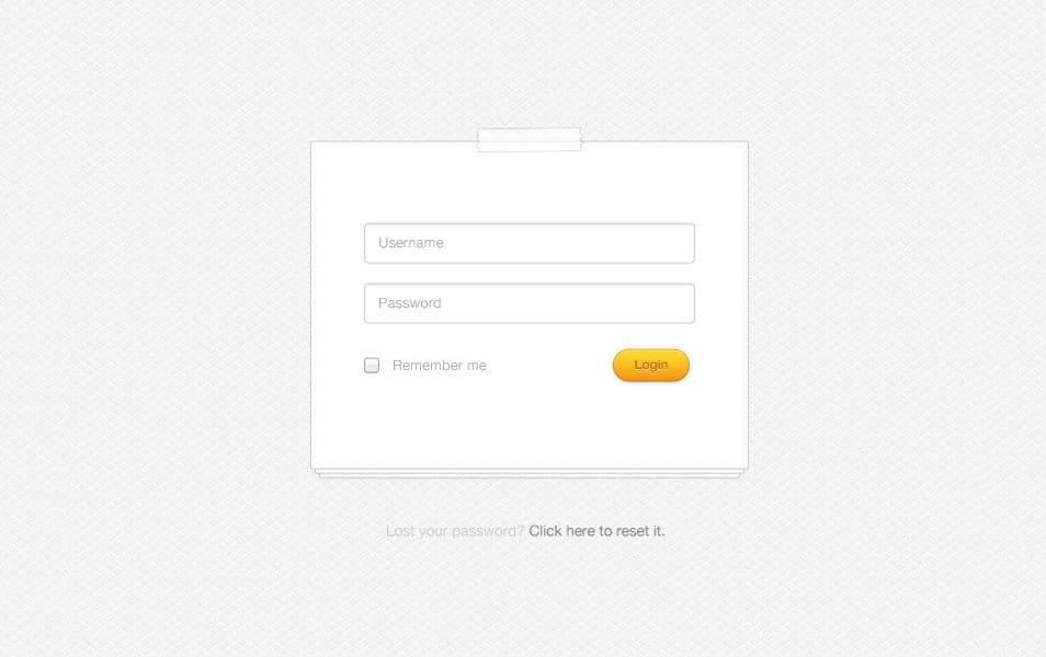 Clean Login Form Clean Login Form
