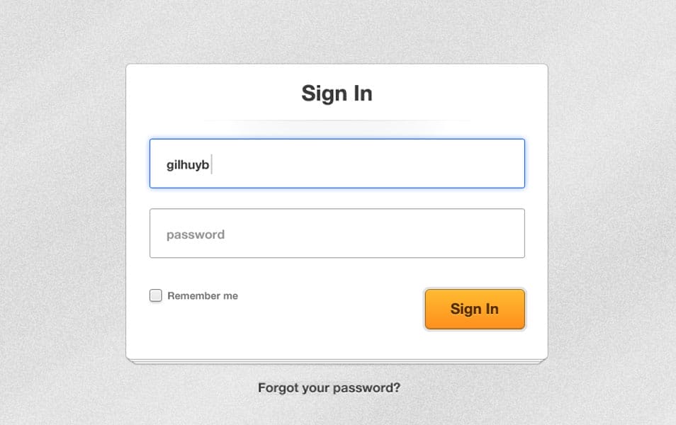 Clean Paper Login Form