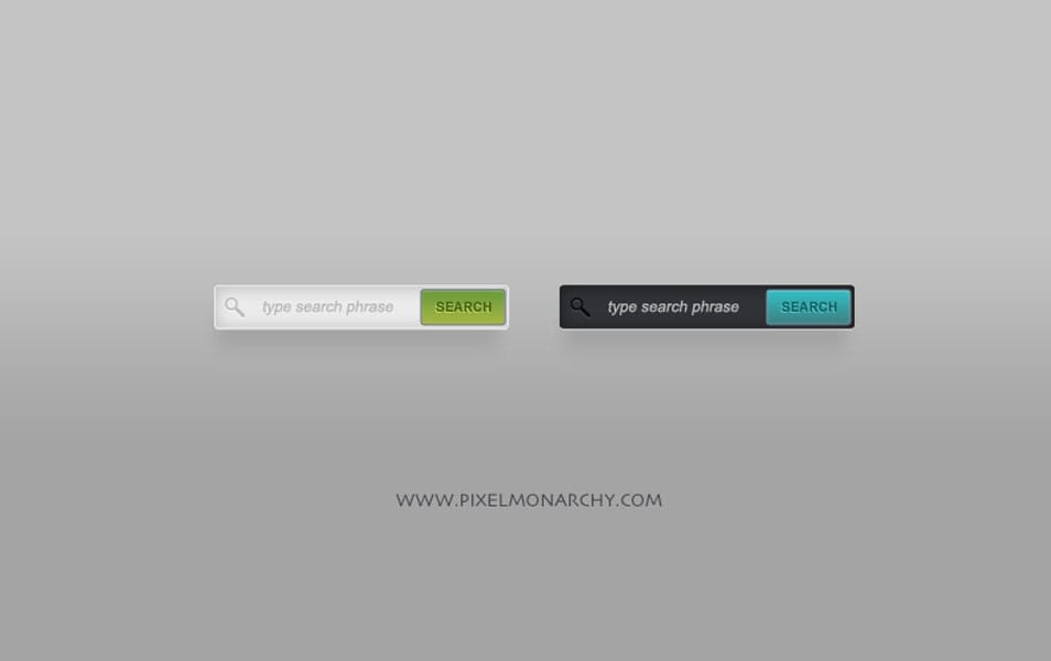 Clean Search Fields Free PSD