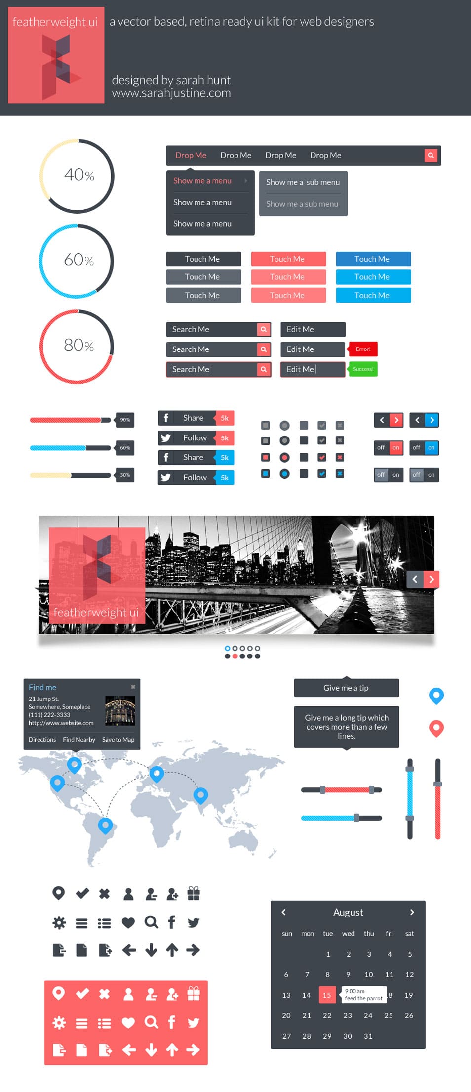 Featherweight UI PSD Featherweight UI PSD