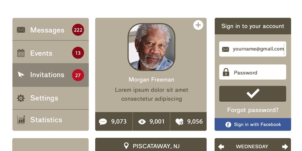 200+ Latest Free UI Kit PSD Collection 67 Free Flat UI Kit