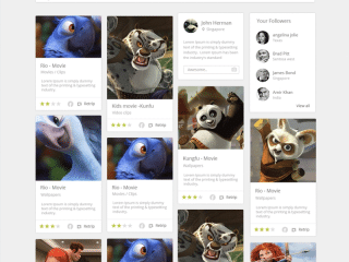 Free Grid Style Blog Template Design PSD
