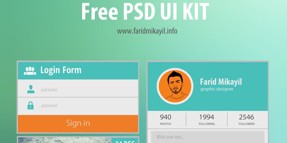 200+ Latest Free UI Kit PSD Collection 76 Free PSD UI Kit
